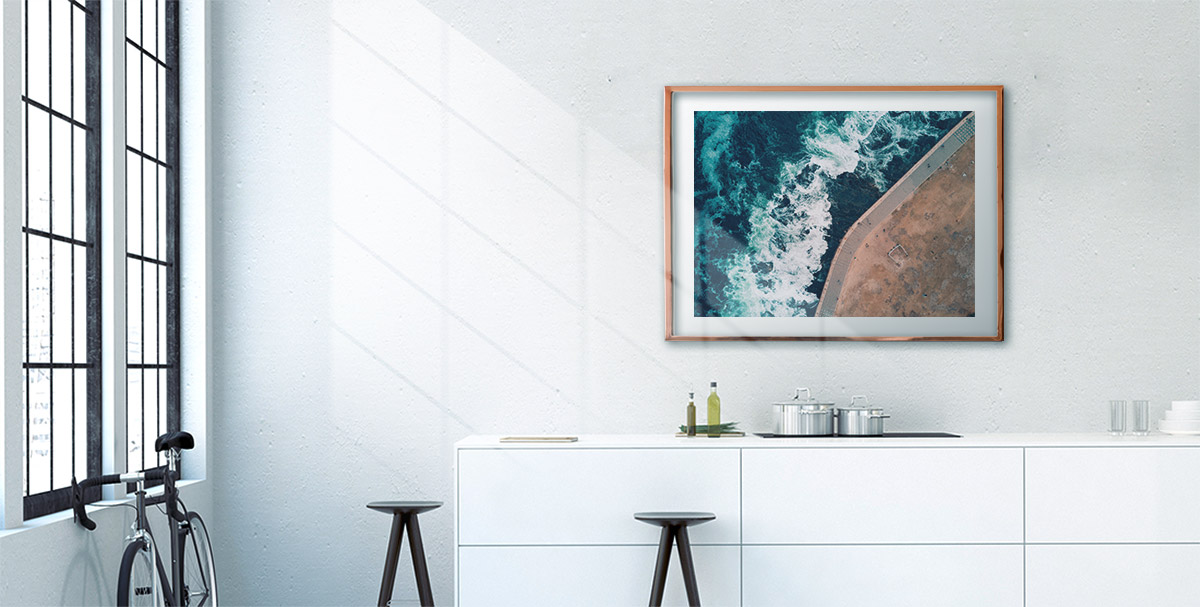 giclee print hanging on a wall in a room