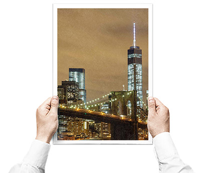 professional photo print held by hands